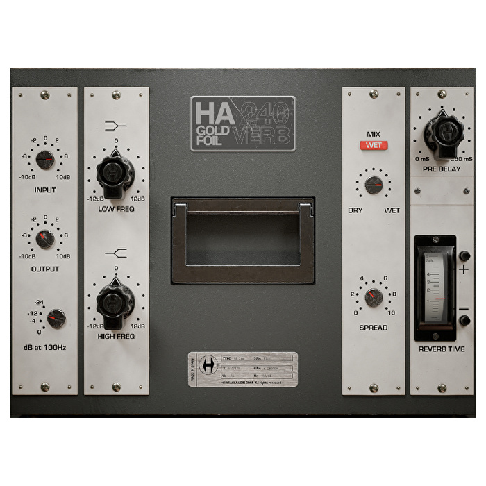 HERITAGE AUDIO HA240 Gold Foil Verb Plugin
